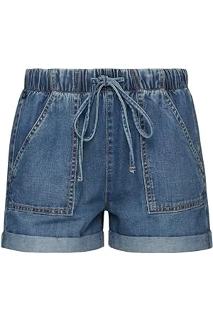 QS by s.Oliver Damen 2147353 Jeans Short mit Tunnelzug, , 34