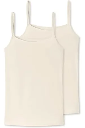 Schiesser Bamboo Cotton - Spaghetti Top - 2er Pack (XXL Off-White)