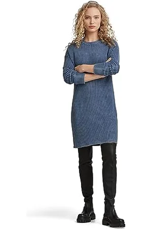 G-Star RAW Damen Loose Overdyed Knit Dress Long Sleeve, , S