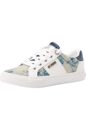 Guess Damen Loven Sneaker, Weiß/Blau 171, 41 EU