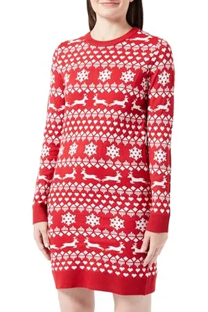 ONLY Damen Strickkleid Onlxmas Snowflake Ls Dress Cs KNT, , L