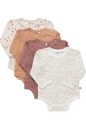 Pippi Unisex Baby Body LS AO-printed (4-pack) Formender Body, , 92