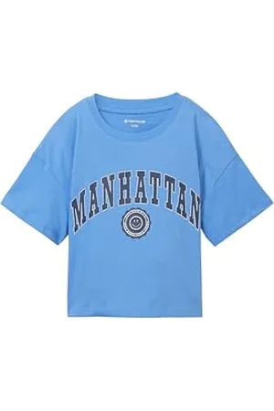 TOM TAILOR Mädchen Kinder Cropped T-Shirt mit Print, , 140