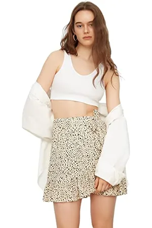 Trendyol Damen Schwungrad Gestrickter Rock. Skirt, Multi Color, M EU