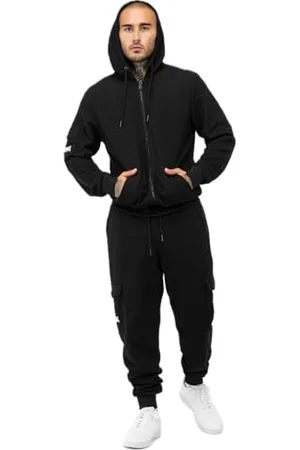 Lonsdale London Herren Rosslea Trainingsanzug, Schwarz/Weiß, XXXL