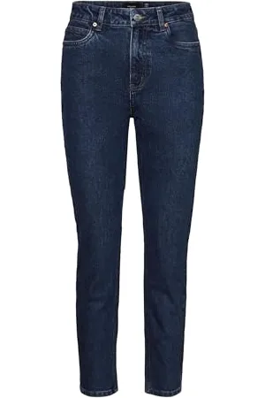 VERO MODA Damen Vmbrenda Hr Straight Ank Gu3135 Ga Noos Jeanshose, , 28W / 32L EU
