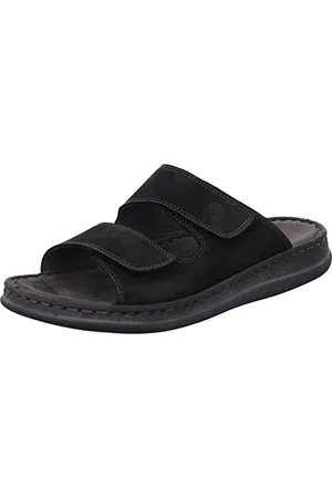 Rohde Herren Pantoletten Clogs Leder Klettverschluss Alassio 6240, Größe:41 EU, Farbe: