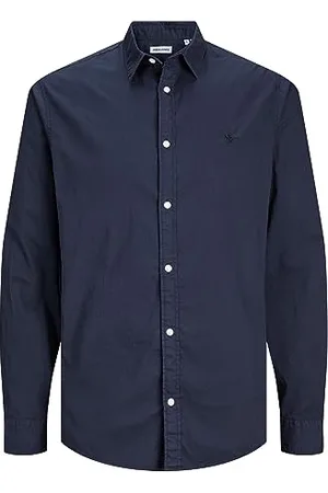 JACK & JONES Herren Jjepaulos Shirt Ls Sn Jeanshose 12248846, ,XXL