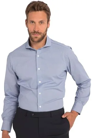 JP 1880 Herren, Business, Langarm, Haifisch-Kragen, bügelleicht, Modern Fit Hemden, , 56
