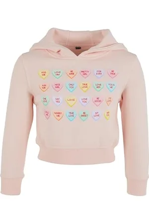 Mister Tee Damen Kids Sweet Heart Candy Cropped Hoody 146/152 pink
