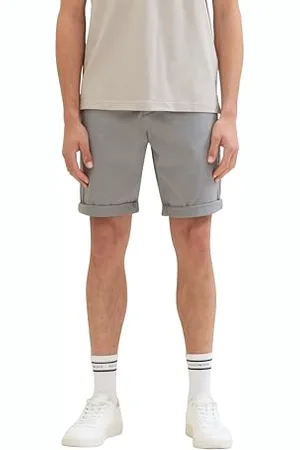 TOM TAILOR Herren Slim Chino Bermuda Shorts mit Stretch, , S