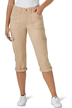 Lee Austyn Cargo-Caprihose für Damen, lockere Passform, mit Strickbund, , 42