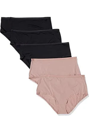 Amazon Damen Unterwäsche mit mittelhohem Bund (in Übergröße erhältlich), 6er-Pack, , 3XL Große Größen
