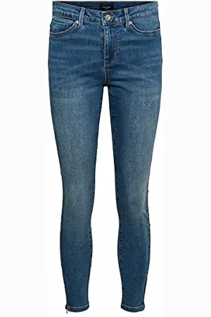 VERO MODA Damen Vmtilde Mr ANK Zip Vi3114 Ga Noos Jeans, , XS EU