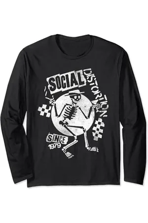 Social Distortion Offizielles White Spray Skelly Langarmshirt