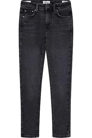 Pepe Jeans Mädchen Pixlette High, Schwarz (Denim-vs1), 12 Jahre