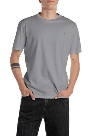 Replay Herren Basic T-Shirt Rundhals Kurzarm, , L
