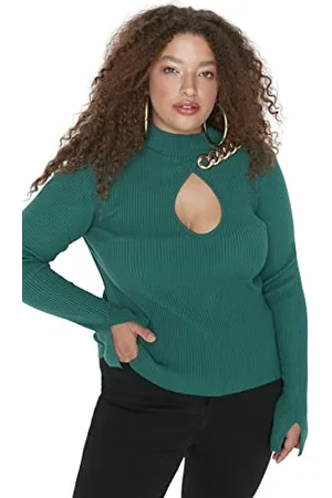 Trendyol Damen Tbbaw23an00120/Zümrüt Yeşili Sweatshirt, , 3XL Größen