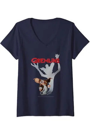 Gremlins Damen Gizmo Shadow T-Shirt mit V-Ausschnitt