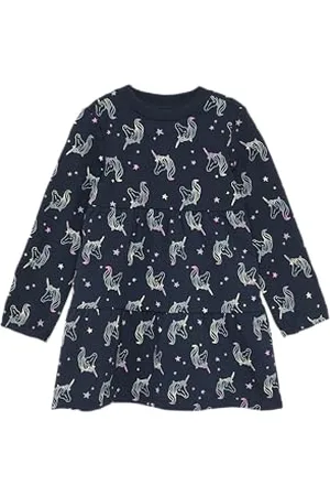 QS by s.Oliver Weiches Sweat-Kleid mit All-Over-Print 116
