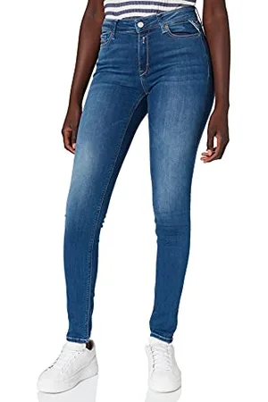 Replay Damen Jeans Luzien Skinny-Fit mit Power Stretch, (Blau), 26W / 30L