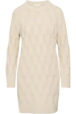 QS by s.Oliver Kleid mit Strickmuster beige 42