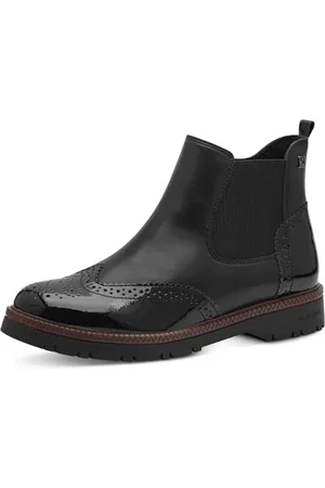 QS by s.Oliver Damen Stiefeletten ohne Absatz Elegant Vegan, (Black), 39 EU