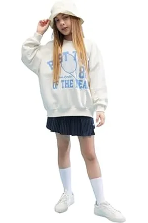 DeFacto Mädchen Sweatshirt - Gemütliche Fleecepullover und Pullover für Kinder - Pullover und Sweatshirts für Mädchen