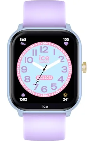 Ice-Watch Ice smart junior 2.0 Soft Blue Purple - Blaue Kinder Connected Watch mit lila Silikonarmband - 022800 (1,75 inch)