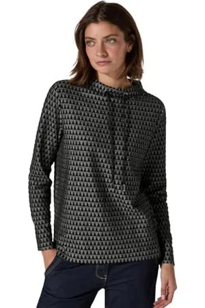 CECIL Damen B322397 Minimal Jacquard T-Shirt, , L EU