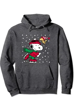 Peanuts Christmas Snoopy Ice Skating Pullover Hoodie