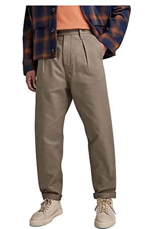 G-Star RAW Herren Unisex Pleated Chino Relaxed, Braun (Turf D20147-D190-273), 28W / 30L