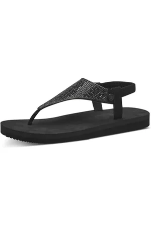QS by s.Oliver Damen Zehentrenner Bequem Sommer, (Black), 36 EU