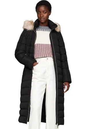 Tommy Hilfiger Damen Daunenmantel Heritage Tyra Maxi With Fur mit Kapuze, , M