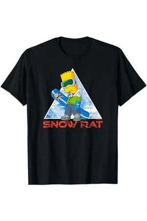 The Simpsons Bart Simpson Snowboarding Snow Rat T-Shirt