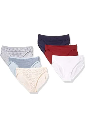 Amazon Damen Slip aus Baumwolle mit hohem Beinschnitt (in Übergröße erhältlich), 6er-Pack, , 36