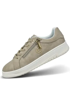 Bugatti Damen-Sandy-Sneaker mit Metallreißverschluss, Logo-Akzent, robusten Gummisohlen, bequemer Passform und vielseitigem Stil, , 37 EU