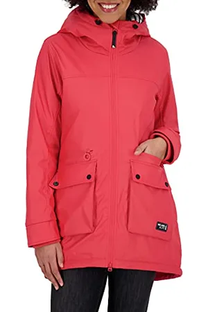 alife kickin ALIFE and Kickin AudreyAK Raincoat – Damen Winterjacke Parka – Mantel mit Kapuze – Perfekt für Kalte Tage, Herbst & Winter – Robuste Jacke L
