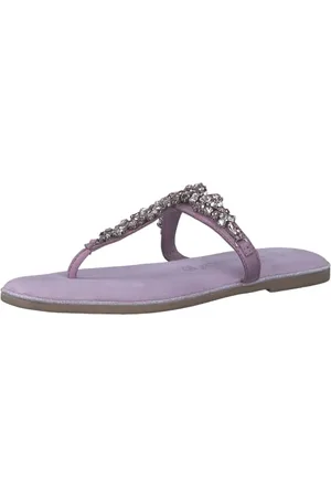 Marco Tozzi Damen Flipflop, Blockabsatz, weiches FEEL ME Fußbett, aus hochwertigem Leder, ideal für Business und Freizeit