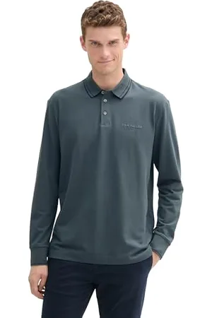 TOM TAILOR Herren Longsleeve Piqué Poloshirt mit Stretch, , M