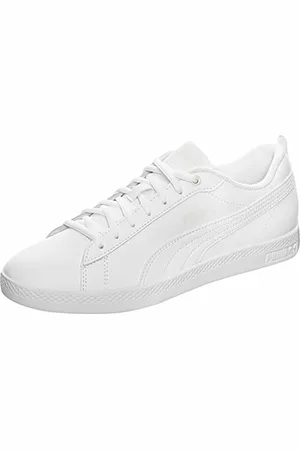 PUMA Damen Smash Wns v2 L Low-Top Trainer, White- White, 42.5 EU