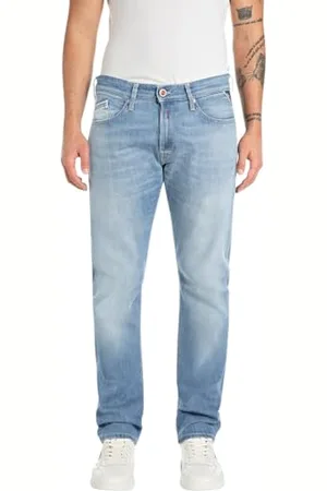 Replay Herren Jeans Waitom Regular-Fit, Blau , 30W / 32L