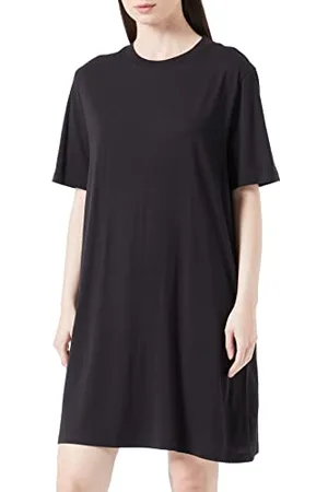 Replay Damen Kleid Kurzarm Kurz, (Schwarz), L