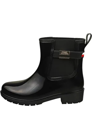 Tommy Hilfiger FLAG BELT HW RAINBOOT Regenstiefel Damen, (Black), 37 EU