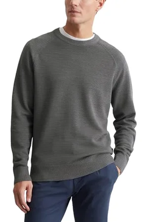 Marc O’ Polo Marc OߴPolo Herren Strickpullover aus Bio-Baumwolle mit Rundhalsausschnitt, Grau (Gray Pin), M