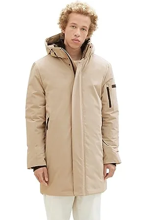 TOM TAILOR Herren 1038859 Winterparka mit Kapuze, 12628-paving Stone, XXL