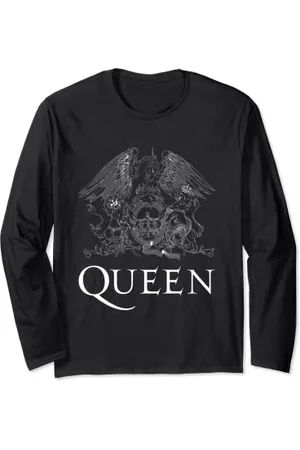 Queen Offizielles klassisches Wappen, weißes Logo Langarmshirt
