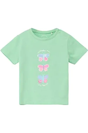 QS by s.Oliver Junior Baby Girls 2130612 T-Shirt, Kurzarm, Green, 68