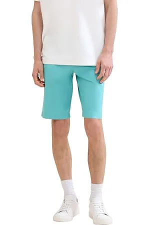 TOM TAILOR Herren Regular Fit Chino Shorts, meadow teal, XXXL