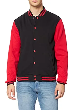 Build Your Brand Herren Sweat College Jacket Jacke, per pack , Large (Herstellergröße: L)